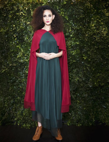 Red &amp; Olive Kurta Dress