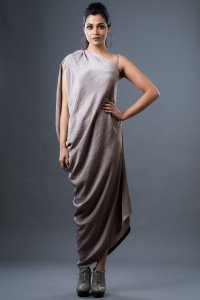 One shoulder gown