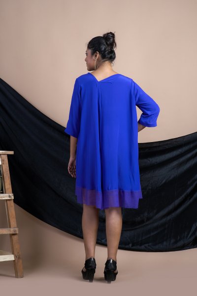 Blue Draped Dress